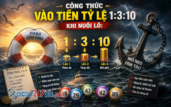 Công thức vào tiền tỷ lệ 1:3:10 khi nuôi lô: Phao cứu sinh hay mỏ neo dìm tàu?