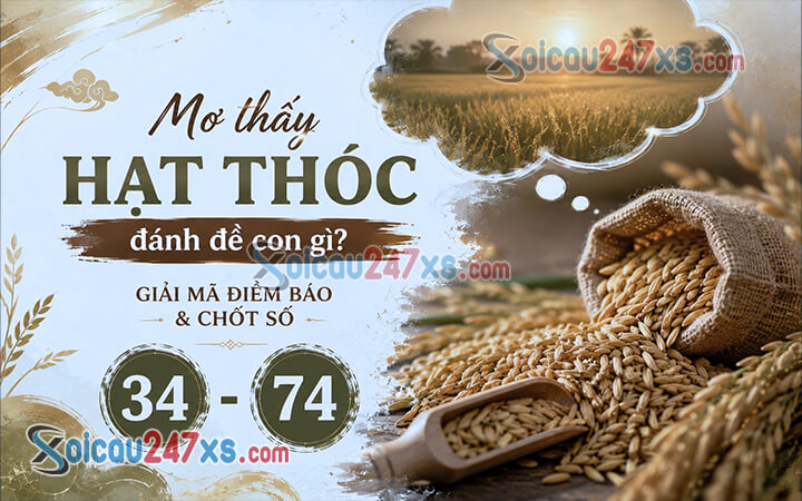 Mơ thấy hạt thóc đánh đề con gì? Giải mã điềm báo & chốt số (34 - 74)