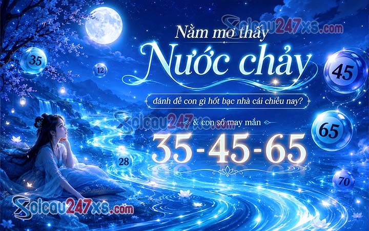 Nằm mơ thấy Nước chảy đánh đề con gì hốt bạc nhà cái chiều nay?