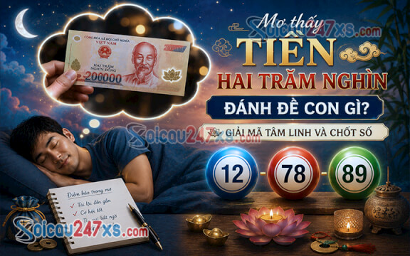 Mơ thấy Tiền hai trăm nghìn đánh đề con gì? Giải mã tâm linh và chốt số (12 - 78 - 89)