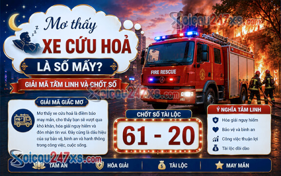 Mơ thấy xe cứu hoả là số mấy? Giải mã tâm linh và chốt số (61-20)