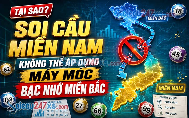 Tại sao soi cầu Miền Nam tuyệt đối không thể áp dụng máy móc bạc nhớ Miền Bắc?